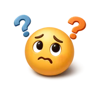 Isometric 3D confused face emoji icon for free download, ideal for chat apps, reactions, and expressive UI designs.