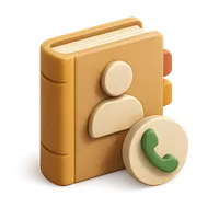 3D isometric icon of Contact