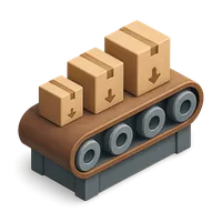 3D isometric icon of Conveyor Belt