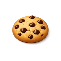 Isometric 3D cookie icon for free download, ideal for bakery, dessert, and snack-themed designs.