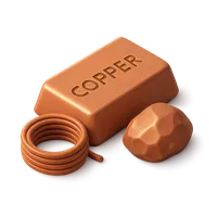 3D isometric icon of Copper