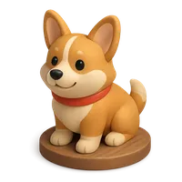 3D isometric icon of Corgi