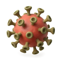 3D isometric icon of Corona Virus