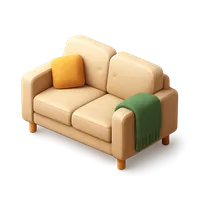 3D isometric icon of Couch