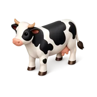 Cow isometric 3D icon for farm, livestock, agriculture, and dairy themed designs