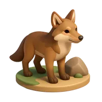 3D isometric icon of Coyote