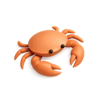 3D isometric icon of Crab