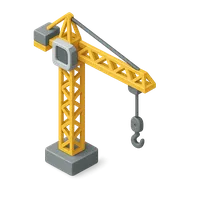3D isometric icon of Crane