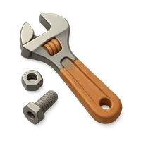 3D isometric icon of Crescent Wrench