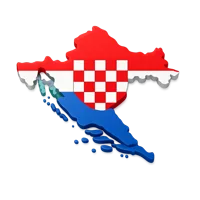 Croatia isometric 3D icon for travel, geography, and country selection interfaces