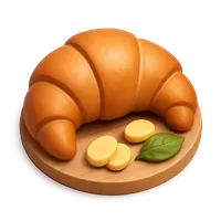 3D isometric icon of Croissant