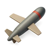 3D isometric icon of Cruise Missile