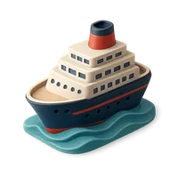 3D isometric icon of Cruise Ship