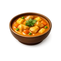 Curry isometric 3D icon for food menus, restaurant apps, and culinary design projects