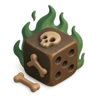 3D isometric icon of Cursed Dice