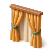 3D isometric icon of Curtain
