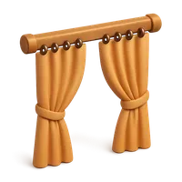 3D isometric icon of Curtains