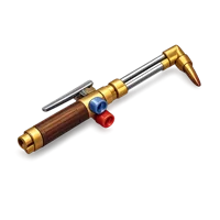 Cutting torch isometric 3D icon for welding, fabrication, and industrial workshop visuals