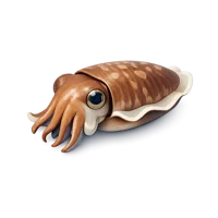 Cuttlefish isometric 3D icon for marine life, ocean, and underwater wildlife design projects
