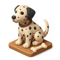 3D isometric icon of Dalmatian