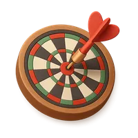 3D isometric icon of Dartboard