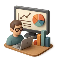 3D isometric icon of Data Scientist