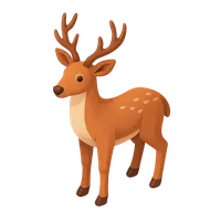 3D isometric icon of Deer