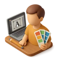 3D isometric icon of Designer