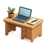 3D isometric icon of Desk