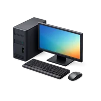 Isometric 3D desktop computer icon free to download for technology, office, and digital workspace designs