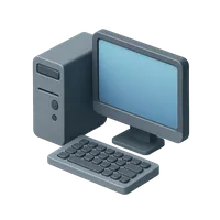 3D isometric icon of Desktop Computer