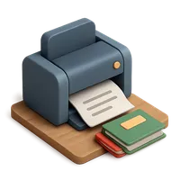 3D isometric icon of Desktop Printer
