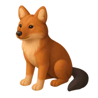 3D isometric icon of Dhole