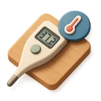 3D isometric icon of Digital thermometer
