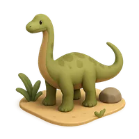 3D isometric icon of Diplodocus