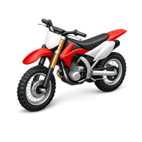 Dirt bike isometric 3D icon for motocross, off-road racing, and sports vehicle designs
