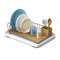 Isometric 3D dish rack icon for kitchen storage and dish drying