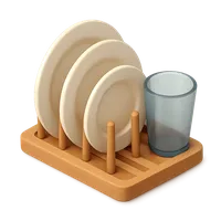 Isometric 3D icon of a dish rack
