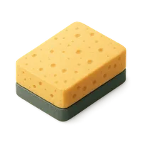 Isometric 3D icon of a dish sponge