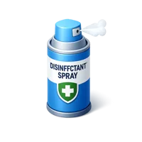 Isometric 3D disinfectant spray bottle icon for cleaning, hygiene, and sanitation visuals