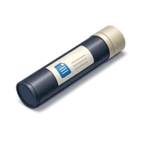 Isometric 3D document tube icon for blueprints, posters, rolled plans, and office document storage