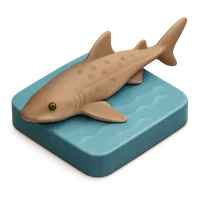 Isometric 3D icon of a dogfish