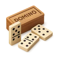 Isometric 3D icon of a domino set