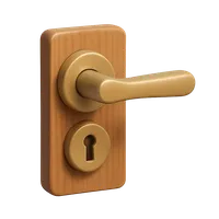 Isometric 3D icon of a door handle