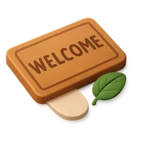 Isometric 3D icon of a door mat