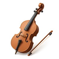 Isometric 3D icon of a double bass