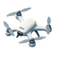 Isometric 3D icon of a drone