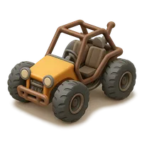 Isometric 3D icon of a dune buggy