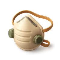 Isometric 3D icon of a dust mask