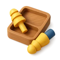 Isometric 3D icon of a earplugs